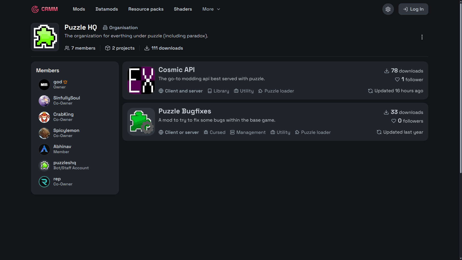 Org Page